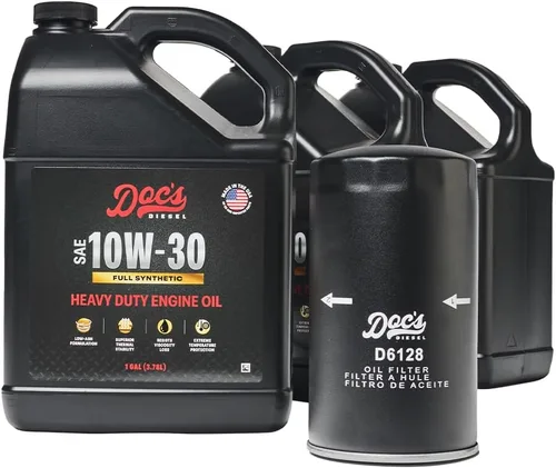 Doc's Diesel Kit de cambio de aceite sintético completo 10W-30 D6128+DOCS10W30-3 | Compatible con Ford 6.7L Powerstroke 2011-2025