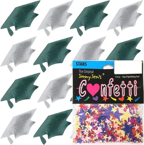 Vista 48 de Confetti Grad Cap Negro, Azul Marino Combo - 2 bolsas de media onza (1 oz)