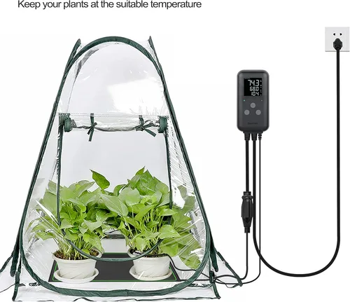 Vista 7 de DIGITEN Controlador de temperatura digital impermeable para acuario, invernadero y calefacción al aire libre - Controlador de termostato