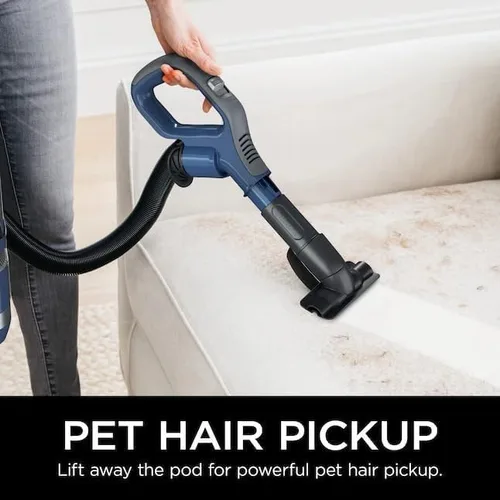 Vista 4 de Shark LA301 Navigator ADV Aspiradora vertical con cable con herramienta para hendiduras y cepillo de tapicería, azul (renovado)