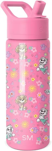 Vista 23 de Simple Modern Summit - Botella de agua con tapa con pajilla, vaso con aislamiento térmico de acero inoxidable de 14 onzas para niños pequeños