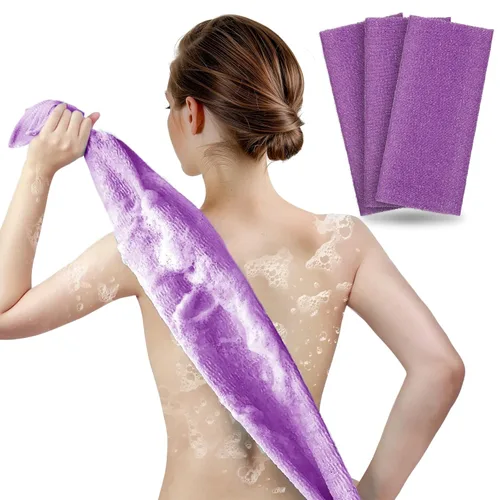 Vista 19 de ARCH&M Toalla Exfoliante, Toalla de Baño Japonesa, Exfoliante Coreano, Exfoliante Corporal de Nailon, Exfoliante de Espalda para Ducha, Alternativa