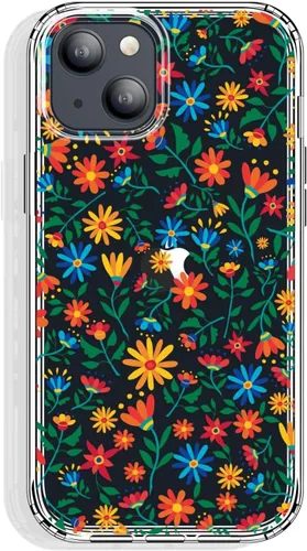 Vista 55 de GYZYA Funda transparente para iPhone 14 y iPhone 13 de 6.1 pulgadas con diseño de patrón, funda protectora delgada de TPU + parachoques a prueba