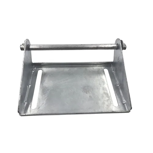 Vista 5 de Rodillo de quilla de remolque de barco de 10 pulgadas con kit de montaje de soporte, rodillo de remolque de barco, acero galvanizado, goma negra