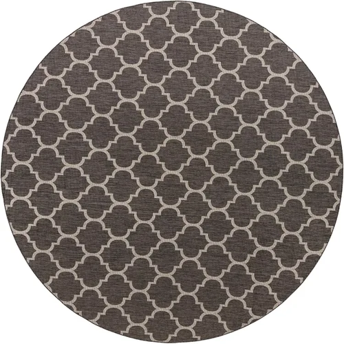 Vista 75 de Unique Loom Outdoor Trellis Collection Alfombra de Área (5' 1" x 8' Oval, Aguamarina/Gris)