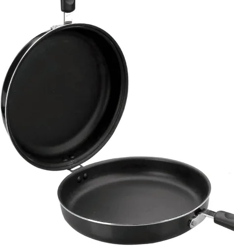 Vista 6 de IBILI - Sartén antiadherente de doble cara para tortilla de 5.5 pulgadas Fabricada en España Sartén para frittata con fácil volteo, aluminio