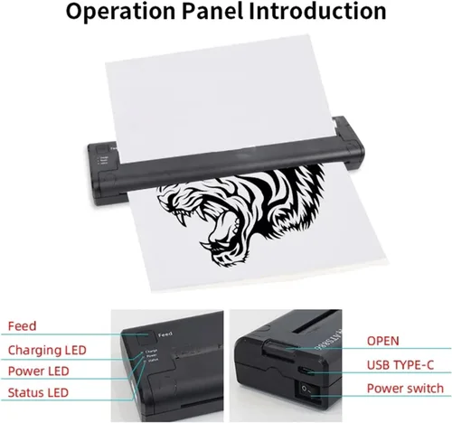 Vista 4 de Tattoo Template Printer Kit Hot Copier Transfer Machine Drawing Mini Portable Stencils Supplies