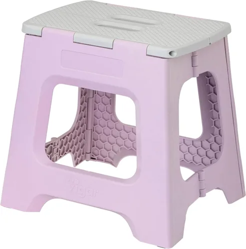 Vista 21 de Vigar Taburete plegable compacto, 10-1/2 pulgadas, ligero, capacidad de 330 libras, antideslizante taburete plegable, cuerpo de terrazo
