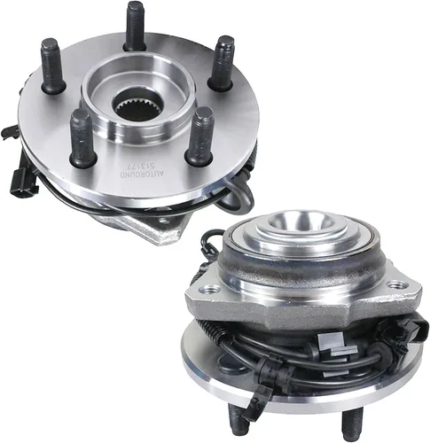 Vista 8 de Autoround 513177 513176 Conjunto de cubo de rueda delantera y rodamiento para Jeep Liberty 2002-2007, 5 lengüetas con ABS, lado del conductor