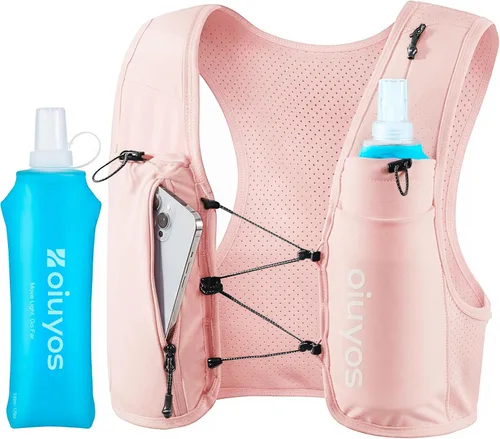 Vista 10 de Running Vest for Women Men, 500ml Soft Flask & Phone Holder Negro