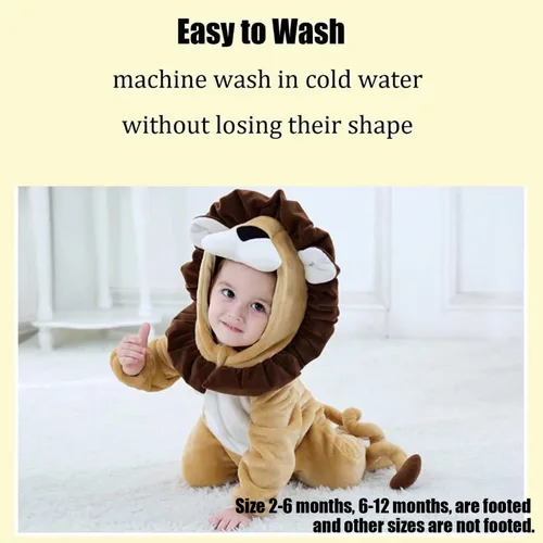 Vista 6 de Disfraz de animal para bebé, traje unisex para niños pequeños, disfraz de Halloween