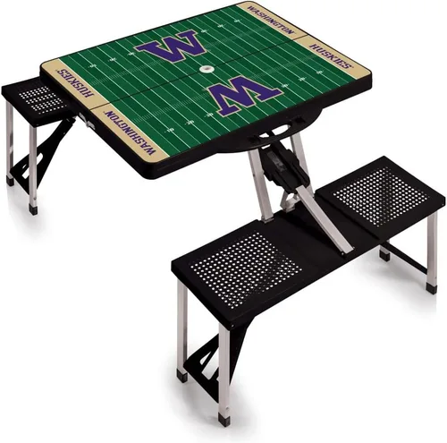 Vista 60 de PICNIC TIME NCAA North Carolina Tar Heels Folding Picnic Table - Camping Table - Outdoor Table with Umbrella Hole