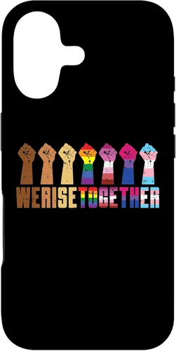 We Rise Together Black LGBT Raised Fist Pride Equality Gift Case for iPhone 17