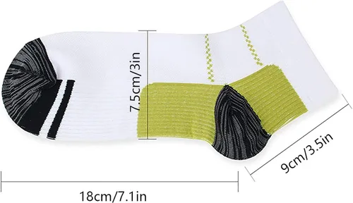 Vista 5 de Compression Socks for Women & Men Circulation (5 Pairs) - Best Support for Arch Ankle 15-20 mmHg Best for Running Cycling