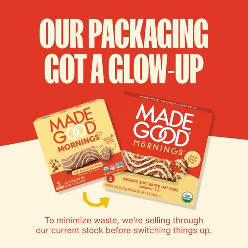 Vista 9 de MadeGood Mornings - Barras de desayuno suaves horneadas, bollo de canela de 1.06 onzas (30 unidades) bocadillos sin gluten