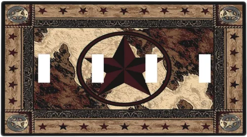 Vista 20 de Cubierta de placa de pared dúplex para dispositivo eléctrico de 1 cuadrilla, madera blanca y gris, puerta de granero, tablón de madera rústica