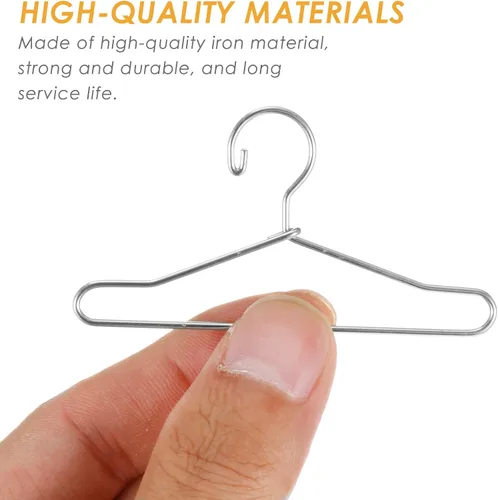 Vista 6 de 20 piezas de ropa para muñecas, colgador de metal para muñecas, ropa de muñeca, accesorios para ropa de muñeca, vestido de 2.25 pulgadas