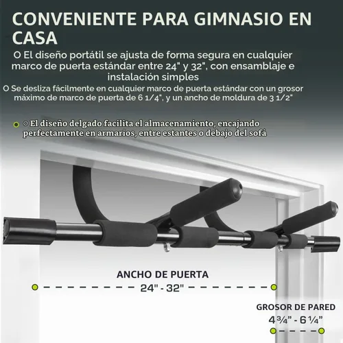 Vista 2 de ProsourceFit Pull Up Bar for Multi Use Fitness & Home Gym Exercise