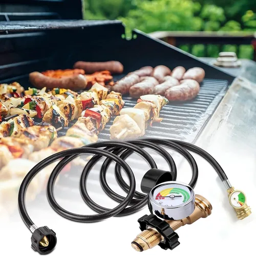 Vista 5 de Adaptador de tanque de propano de 100 libras, ajuste universal, adaptador de tanque de propano Pol a Qcc1 que convierte Pol a Qcc1 / Tipo 1, calibre