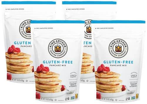 Vista 8 de King Arthur - Mezcla de panqueques con certificación como libre de gluten, verificado como libre de modificación genética y con certificación