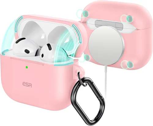Vista 15 de ESR Funda para AirPods 4, Compatible con Apple AirPods 4 Funda (2024) (USB-C), Tapa Magnética, Cubierta de Protección Completa contra Caídas con Azul