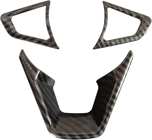 Vista 2 de 3 piezas de cubierta de volante de fibra de carbono para Ford Fusion Mondeo Edge