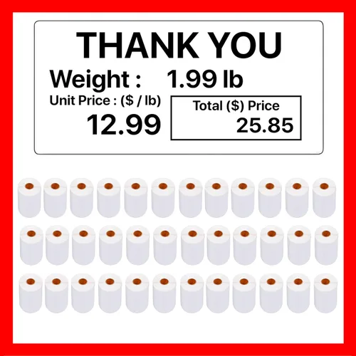 Vista 11 de Labels LST-8000 - Báscula de impresión térmica de 12 rollos, 12,000 etiquetas, compatible con CAS LP-1000 CL-5000 CL-5500 CL-7200, Easy Weigh