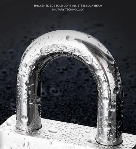 Vista 3 de Cerradura de cadena de bicicleta, cerradura de cadena de puerta, materiales de acero inoxidable 304. No se oxida, resistente a la corrosión
