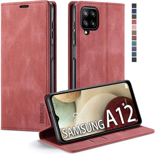 Vista 42 de Funda tipo cartera para Samsung Galaxy A12 5G con bloqueo RFID, color negro