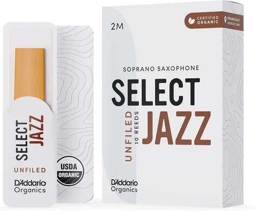 Vista 19 de D'Addario Organic Select Jazz Unfiled - Cañas de saxofón soprano - Cañas de saxofón - Selladas individualmente - 3 duras, paquete de 10