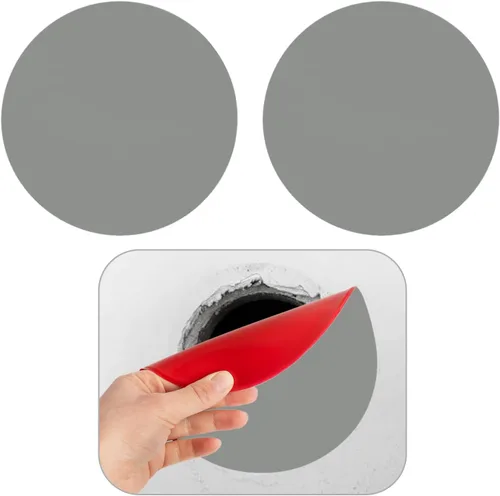 Vista 12 de Rubber Bond Placa de Goma Autoadhesiva para Toma de Pared, Paquete de 5 Unidades – Parche de Agujero para Paneles de Yeso Fácil de Aplicar Despegar