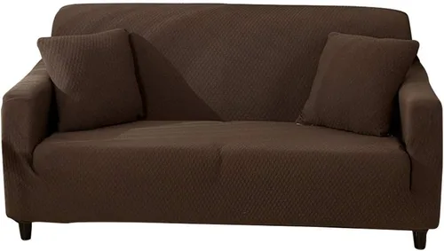 Vista 10 de JEOZBM Couch Slipcover, Brown Elastic Waterproof Sofa Cover, Slipcover Sofa Protector, Soft Furniture Protector for Home and Office, Multiple