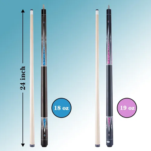 Vista 2 de palo de billar corto de 48 pulgadas para principiantes, tacos de billar de arce canadiense para espacios reducidos, tacos de billar de 48 pulgadas