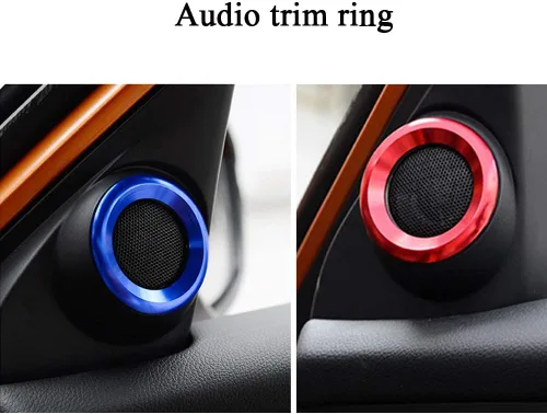 Vista 3 de XITER Bocina de automóvil+aire acondicionado+parada de arranque del motor, cubierta de botón y perilla decorativa para Honda 10th Civic 2016 2017