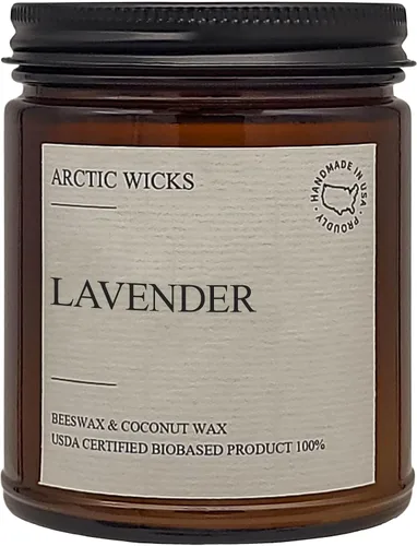 Vista 28 de Arctic Wicks - Velas perfumadas de cera de abeja y coco, 9 onzas, ámbar, rústicas, no tóxicas, de combustión limpia, 100% certificada por USDA, a