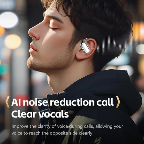Vista 6 de Auriculares con traductor de lenguaje AI, audífonos de traducción 3 en 1 en tiempo real, 144 idiomas para aplicación, auriculares de oído abierto