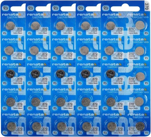 Vista 8 de Renata 370 SR920W Baterías – 1.55 V Óxido de Plata 370 Batería de reloj (2 unidades)