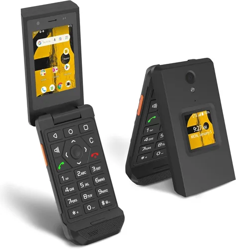 Unifone S22 Teléfono Plegable Resistente Desbloqueado (16GB) Pantalla Táctil de 2.8'' Teléfono Celular Inteligente Android 11, IP68 Resistente al