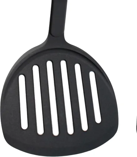 Vista 4 de Norpro Nylon 11.5 pulgadas Ranurado Ronda Turner, Negro
