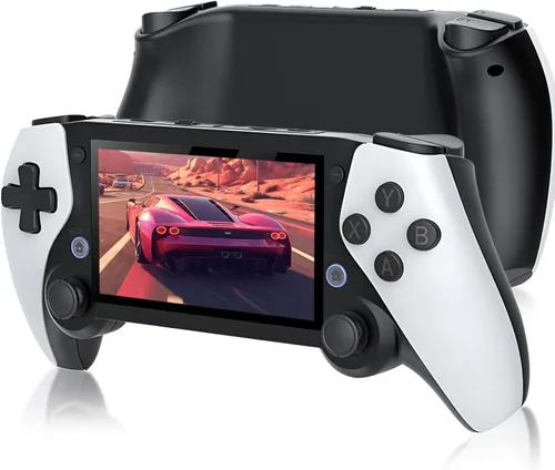 Consola de juegos portátil retro M25 - Nuevo reproductor de juegos retro con batería de 3000 mAh 64G TF, pantalla IPS HD de 4.3 pulgadas - Más de