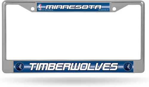 Vista 11 de NBA Bling Chrome License Plate Frame with Glitter Accent
