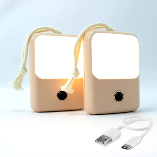 Vista 8 de Luz nocturna con sensor de movimiento de gato, luz nocturna magnética recargable inalámbrica, brillo ajustable, se pega en cualquier lugar, lámpara