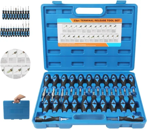Vista 6 de Kit de liberación de terminales universales de 23 piezas para extracción de terminales eléctricos para vehículos nacionales e importados