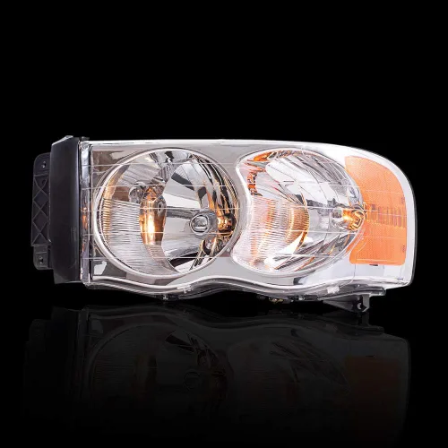 Vista 3 de Brock Conjunto de faros halógenos de repuesto para el lado del conductor y el pasajero, compatibles con Dodge Ram 1500 2002-2005