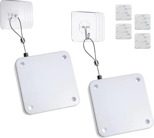 Vista 9 de Juego de 2 cierrapuertas automático sin perforaciones de 28.22 oz, con cordón multifuncional, para residencial, comercial, dormitorio, habitación