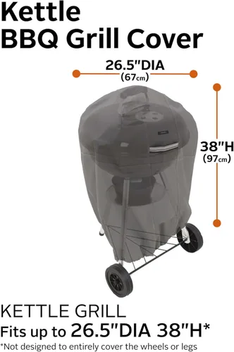 Vista 4 de Classic Accessories - Funda para parrilla Ravenna, color marrón topo., Marrón topo