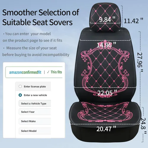 Vista 4 de Fundas de Asientos de Cuero para Automóvil, Lujosas Universales de Servicio Pesado Impermeables de Cuero Cubierta de Vehículo Automotriz para Autos