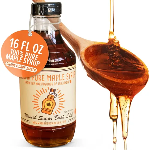 Vista 9 de Wanish Sugar Bush Jarabe de arce 100% puro De Northwoods of Wisconsin 8 oz - Canela