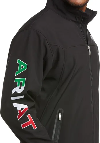 Vista 4 de Ariat Chaqueta Classic Team Softshell Mexico para hombre color negro
