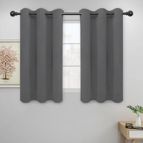 Vista 111 de Easy-Going - Cortinas opacas para dormitorio, aislamiento térmico sólido con ojales, cortinas de ventana para reducción de ruido, cortinas